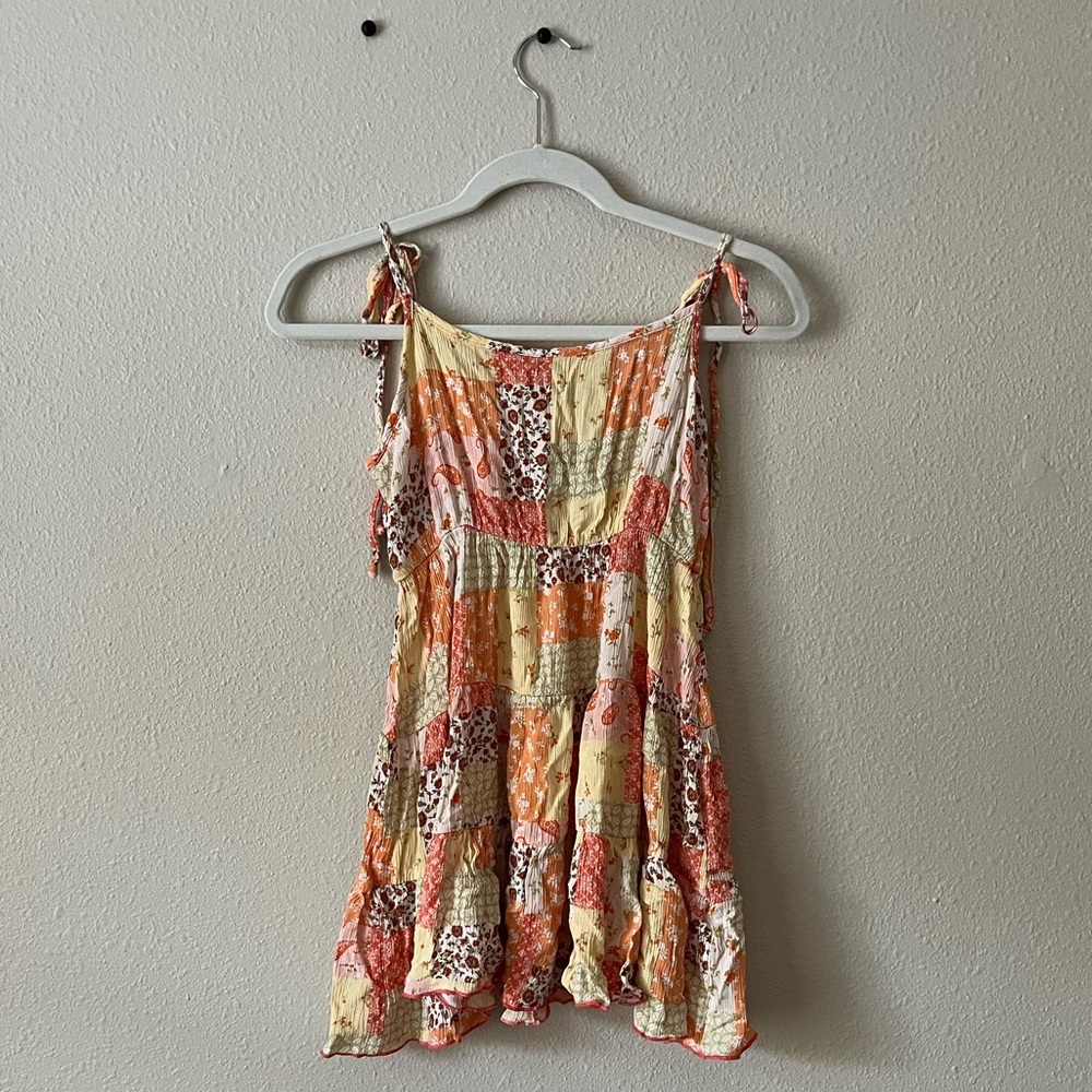 Floral Patchwork Sundress by Altar’d State Summer Boho Mini Dress